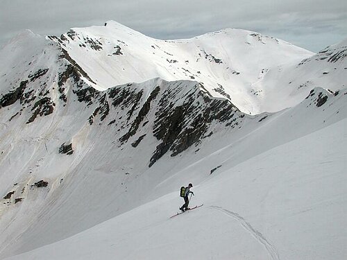 Aiguille d'Orci�res depuis les Audiberts, Champsaur. Photo de montagne, ski de randonn�e